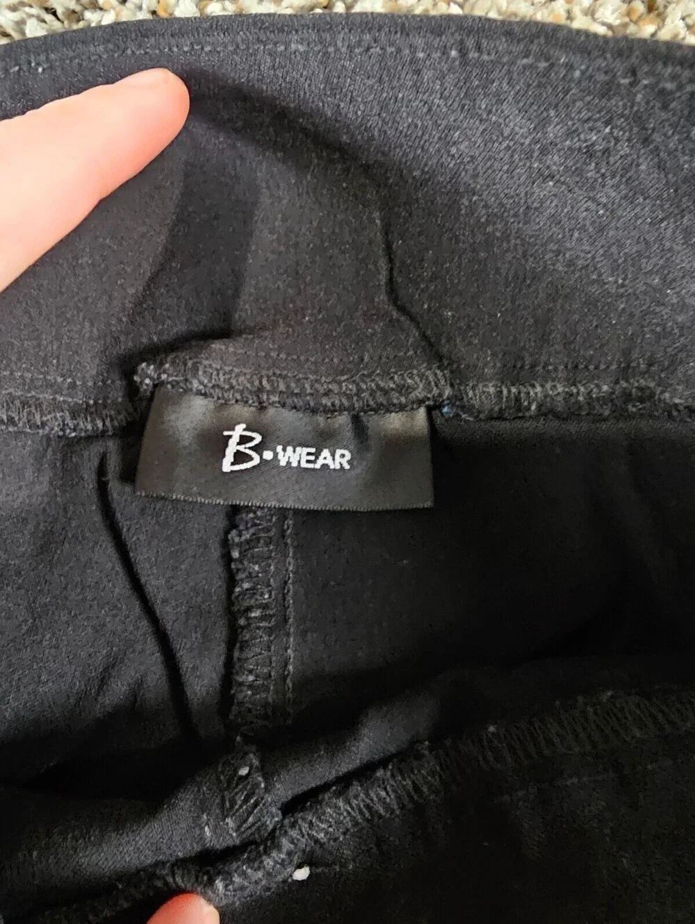 Vintage Y2K B-Wear Womens Sz S High Rise Slim Leg Dress Pants Solid Black - Picture 3 of 4